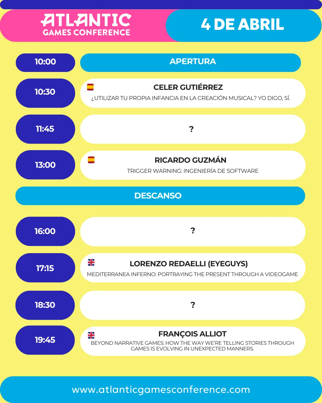 Horario do vernes